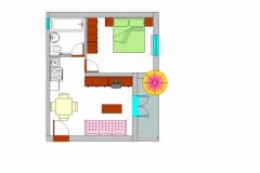 апартаменты Grzalja-Rozic Krk Апартамент 2 – A2 фото 4